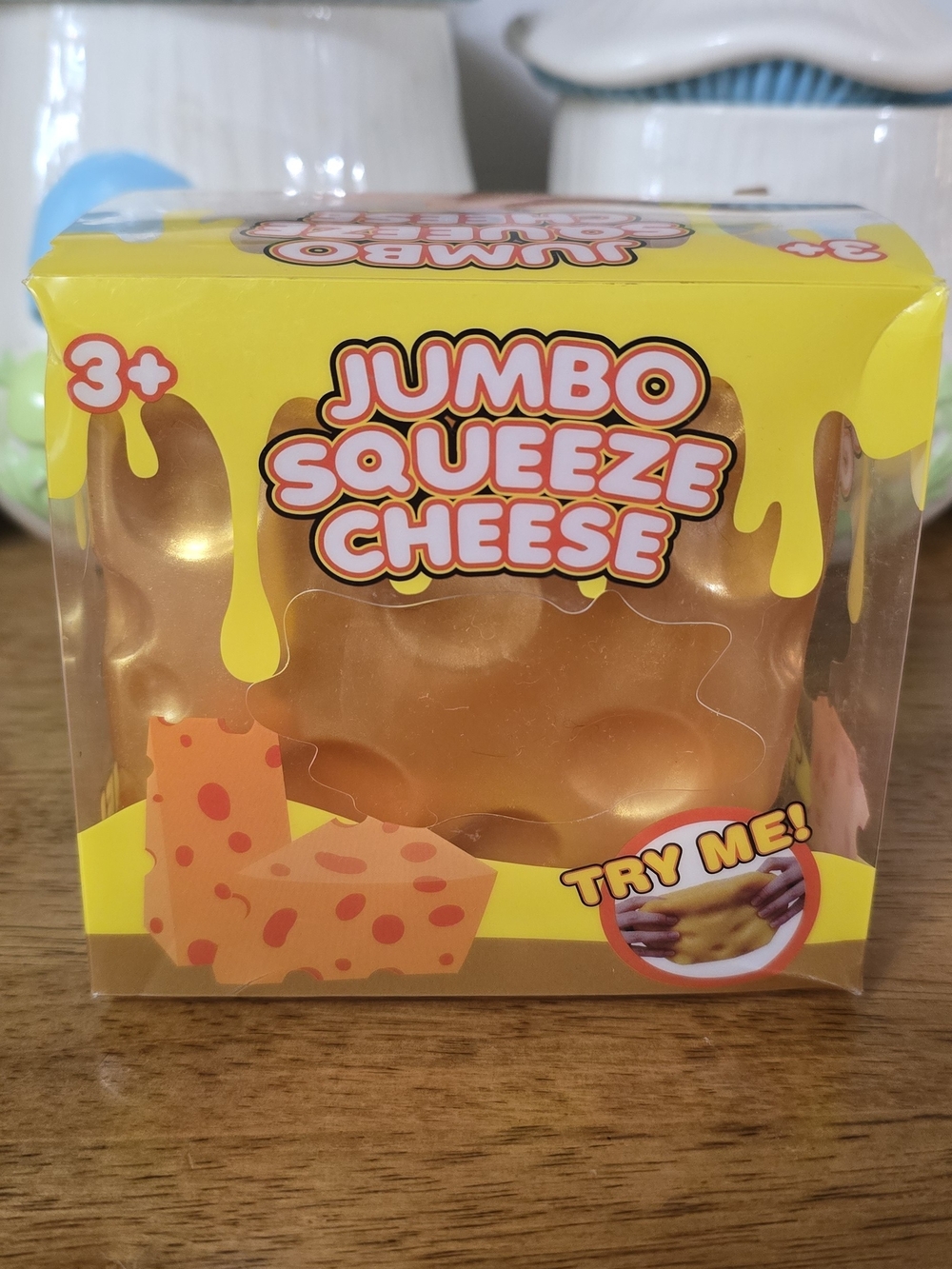 Jumbo Squeeze Cheese Toy - Golden